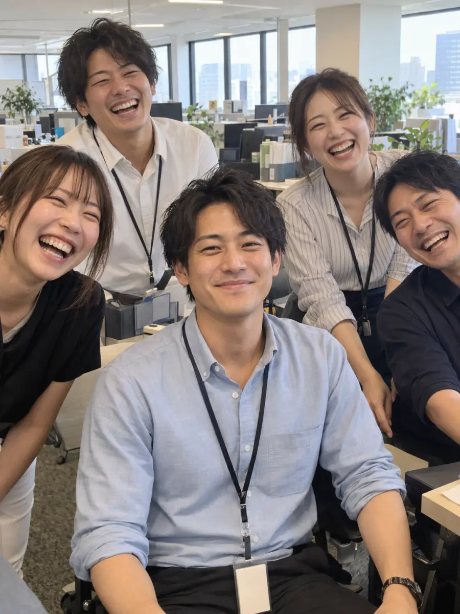 デート中に笑って口元を手で隠す男性の漫画